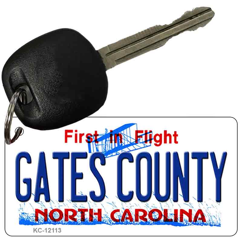 Gates County North Carolina State Novelty Metal Key Chain KC-12113