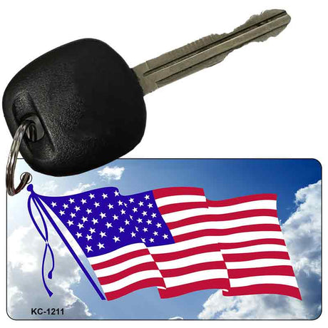 American Flag Cloud Novelty Aluminum Key Chain KC-1211