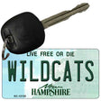 Wildcats New Hampshire Novelty Metal Key Chain KC-12135