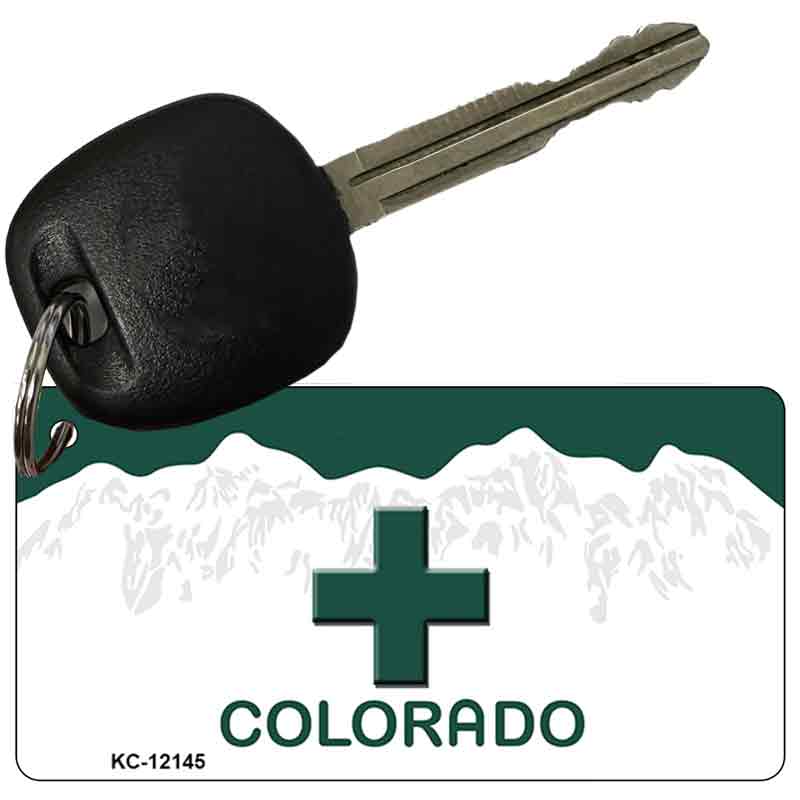 Marajuana Cross Colorado Novelty Metal Key Chain KC-12145