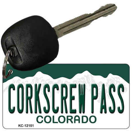 Corkscrew Pass Colorado Novelty Metal Key Chain KC-12151