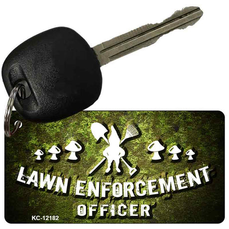 Lawn Enforcement Gnome Novelty Metal Key Chain KC-12182