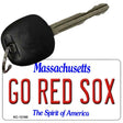 Go Red Sox Massachusetts Novelty Metal Key Chain KC-12185