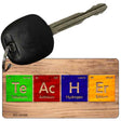 Teacher Periodic Table Wood Novelty Metal Key Chain KC-12192