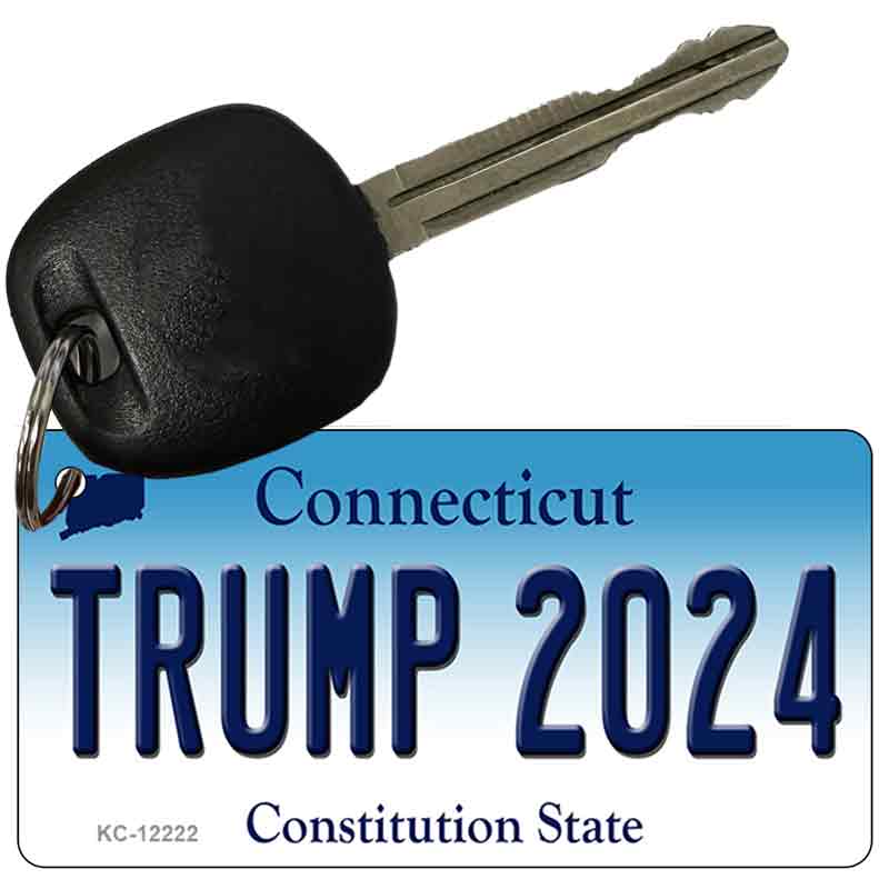 Trump 2024 Connecticut Novelty Metal Key Chain KC-12222