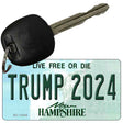 Trump 2024 New Hampshire Novelty Metal Key Chain KC-12244