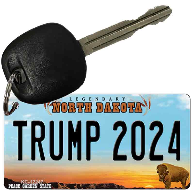 Trump 2024 North Dakota Novelty Metal Key Chain KC-12247