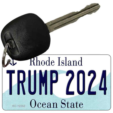 Trump 2024 Rhode Island Novelty Metal Key Chain KC-12252