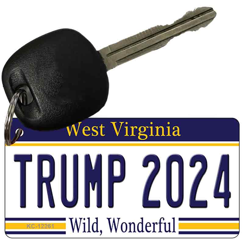 Trump 2024 West Virginia Novelty Metal Key Chain KC-12261