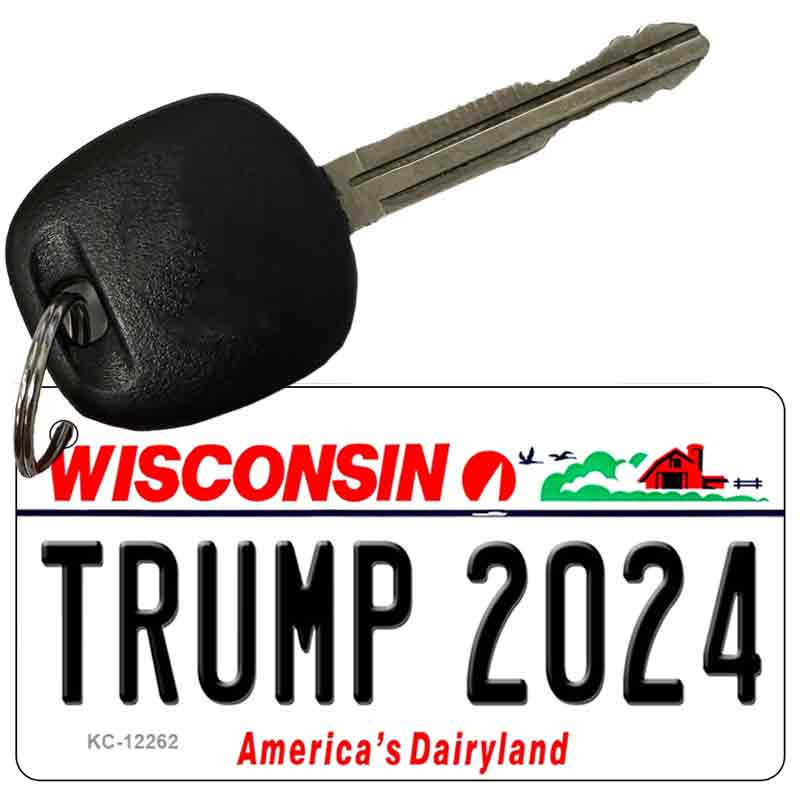 Trump 2024 Wisconsin Novelty Metal Key Chain KC-12262