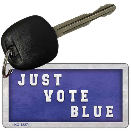 Just Vote Blue Novelty Metal Key Chain KC-12271