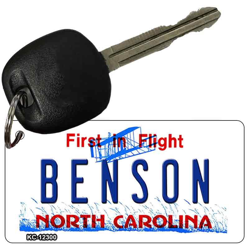 North Carolina Benson Novelty Metal Key Chain KC-12300