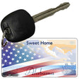 Alabama with American Flag Novelty Metal Key Chain KC-12329