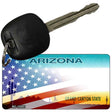 Arizona with American Flag Novelty Metal Key Chain KC-12331