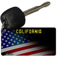 California with American Flag Novelty Metal Key Chain KC-12333