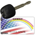 Hawaii with American Flag Novelty Metal Key Chain KC-12340