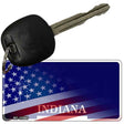 Indiana with American Flag Novelty Metal Key Chain KC-12343