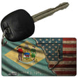 Delaware/American Flag Novelty Metal Key Chain KC-12387