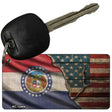 Missouri/American Flag Novelty Metal Key Chain KC-12404