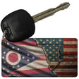 Ohio/American Flag Novelty Metal Key Chain KC-12414