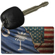 South Carolina/American Flag Novelty Metal Key Chain KC-12419