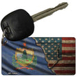 Vermont/American Flag Novelty Metal Key Chain KC-12424