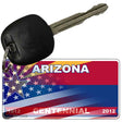 Arizona with American Flag Novelty Metal Key Chain KC-12436