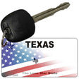 Texas with American Flag Novelty Metal Key Chain KC-12453