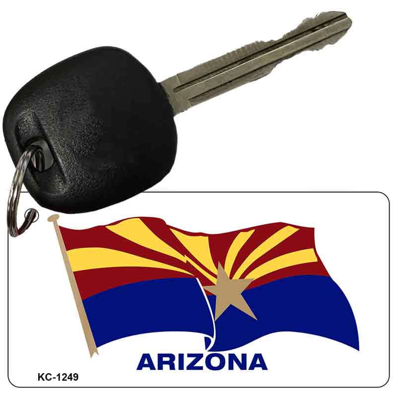 Arizona Waving State Flag Novelty Aluminum Key Chain KC-1249