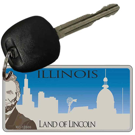 Illinois Blank Novelty Metal Key Chain KC-12500