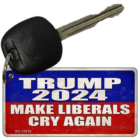 Trump Make Liberals Cry Again Novelty Metal Key Chain KC-12516