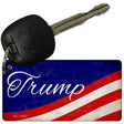 Trump on Waving Flag Novelty Metal Key Chain KC-12527