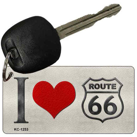 I Love Route 66 Novelty Aluminum Key Chain KC-1253