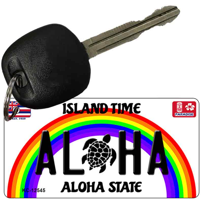 Aloha Turtle Novelty Metal Key Chain KC-12545