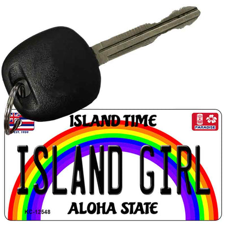 Island Girl Novelty Metal Key Chain KC-12548