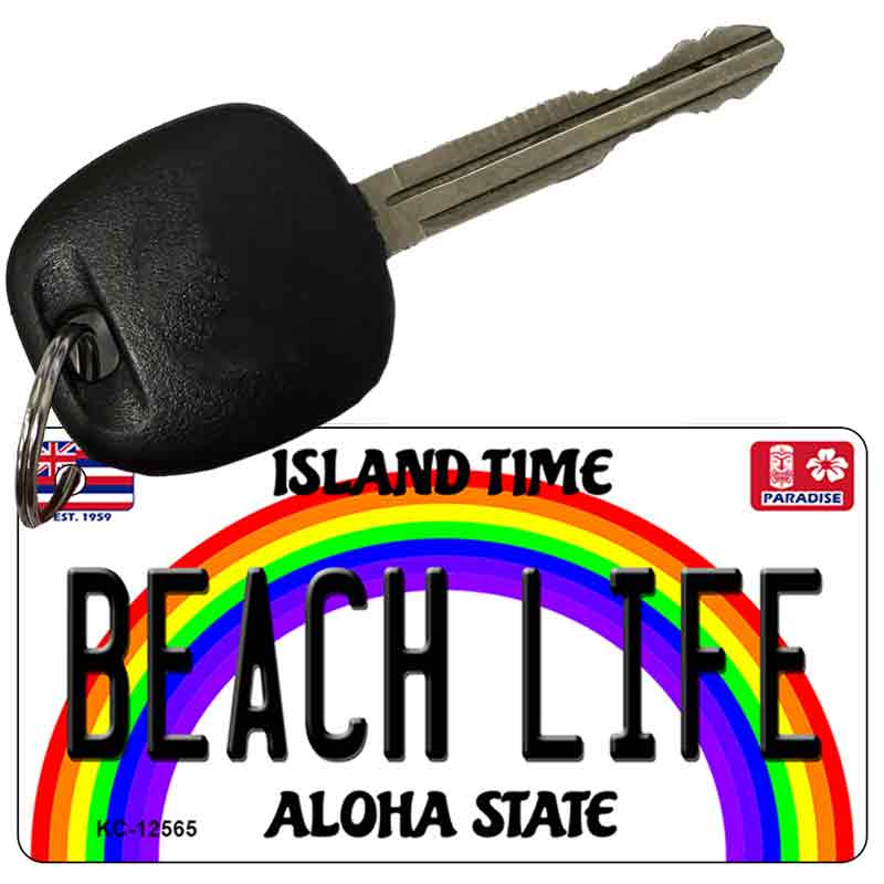 Beach Life Novelty Metal Key Chain KC-12565