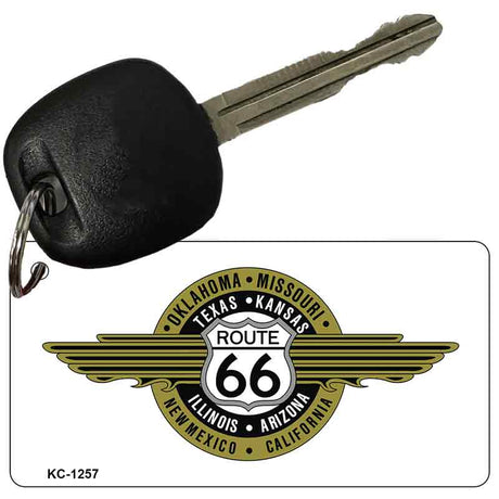 Route 66 Badge Novelty Aluminum Key Chain KC-1257