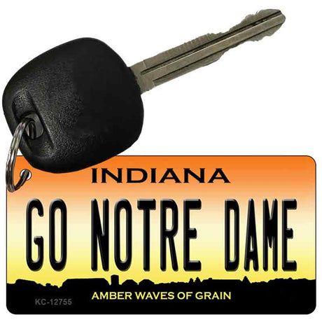 Go Notre Dame Novelty Metal Key Chain KC-12755