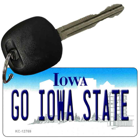 Go Iowa State Novelty Metal Key Chain KC-12769