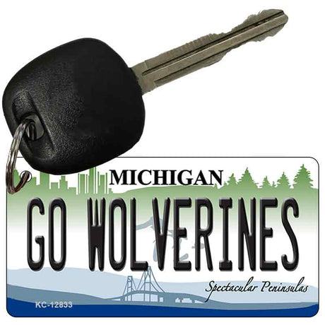 Go Wolverines Novelty Metal Key Chain KC-12833