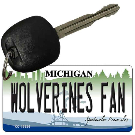 Wolverines Fan Novelty Metal Key Chain KC-12834