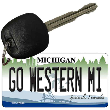 Go Western Michigan Novelty Metal Key Chain KC-12840