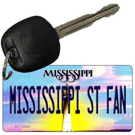 Mississippi State Fan Novelty Metal Key Chain KC-12853