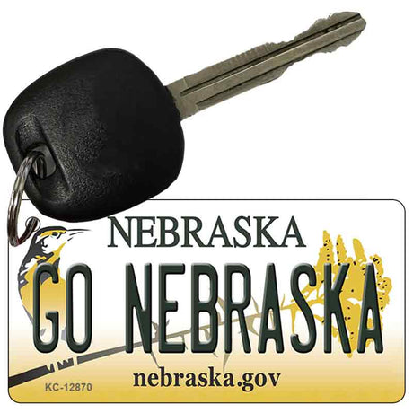 Go Nebraska Novelty Metal Key Chain KC-12870