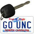 Go Univ North Carolina Novelty Metal Key Chain KC-12938