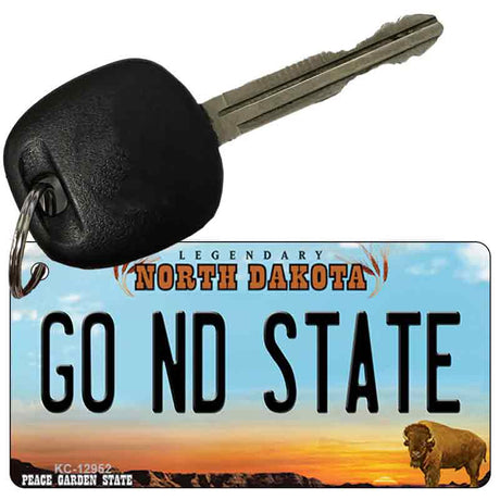 Go North Dakota State Novelty Metal Key Chain KC-12952