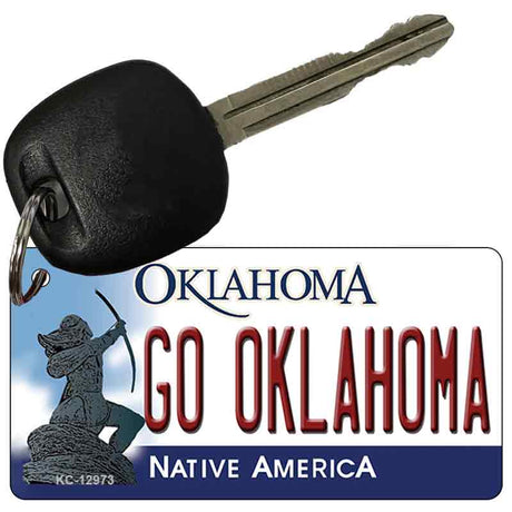 Go Oklahoma Novelty Metal Key Chain KC-12973