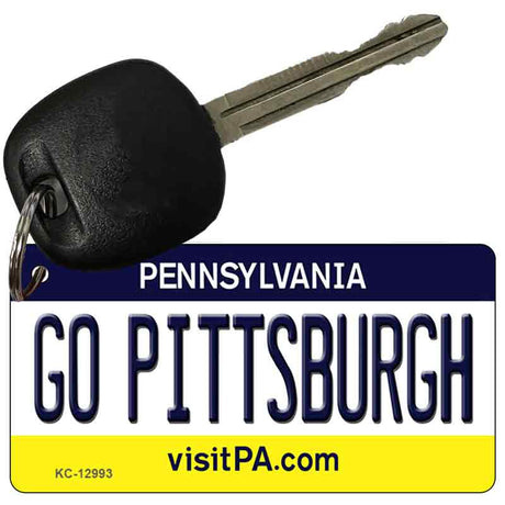 Go Pittsburgh Novelty Metal Key Chain KC-12993