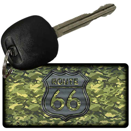 Route 66 Camouflage Novelty Metal Key Chain KC-1303