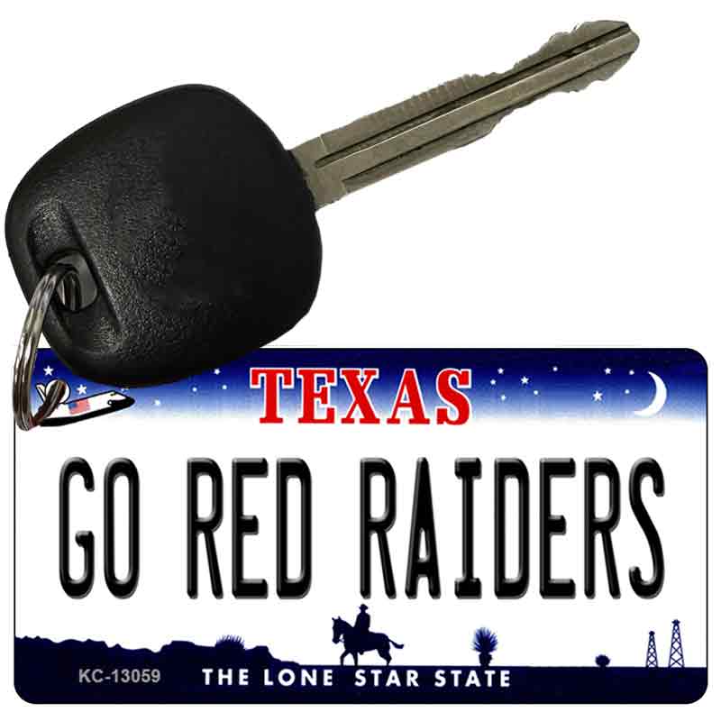 Go Red Raiders Novelty Metal Key Chain KC-13059